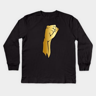 Gold Fist Civil Rights Kids Long Sleeve T-Shirt